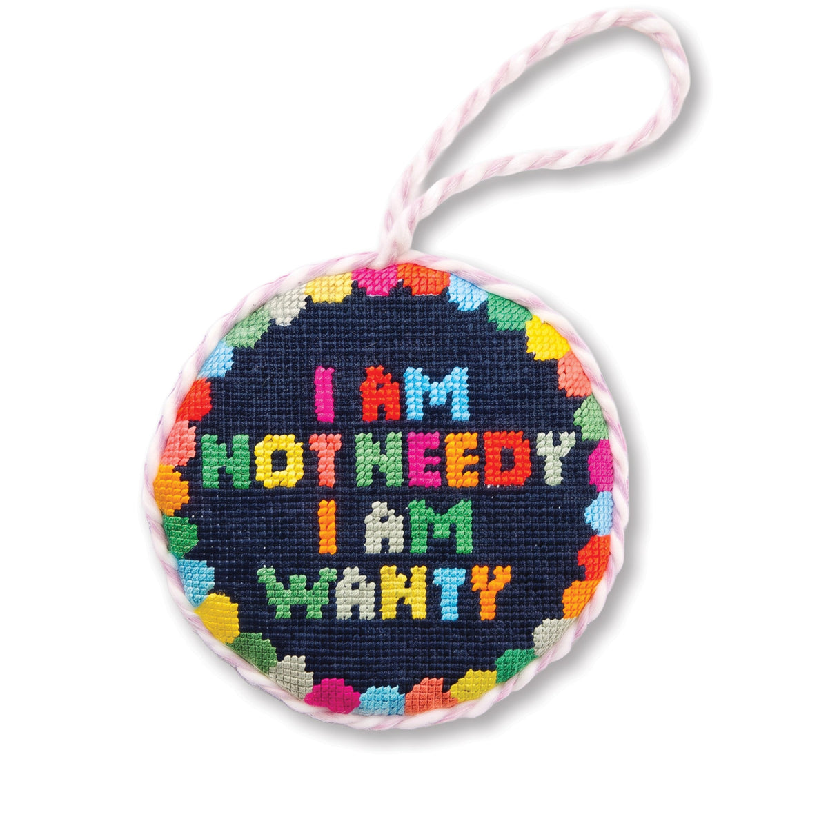 Needlepoint Ornament - Not Needy Rainbow