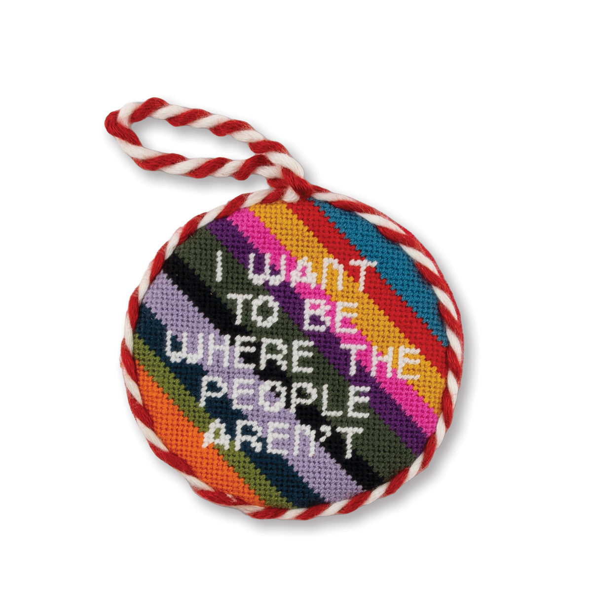 Needlepoint Ornament - Where the People Aren't