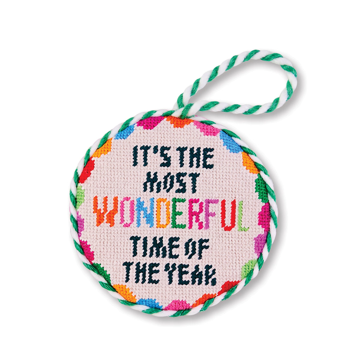 Needlepoint Ornament - Wonderful Time