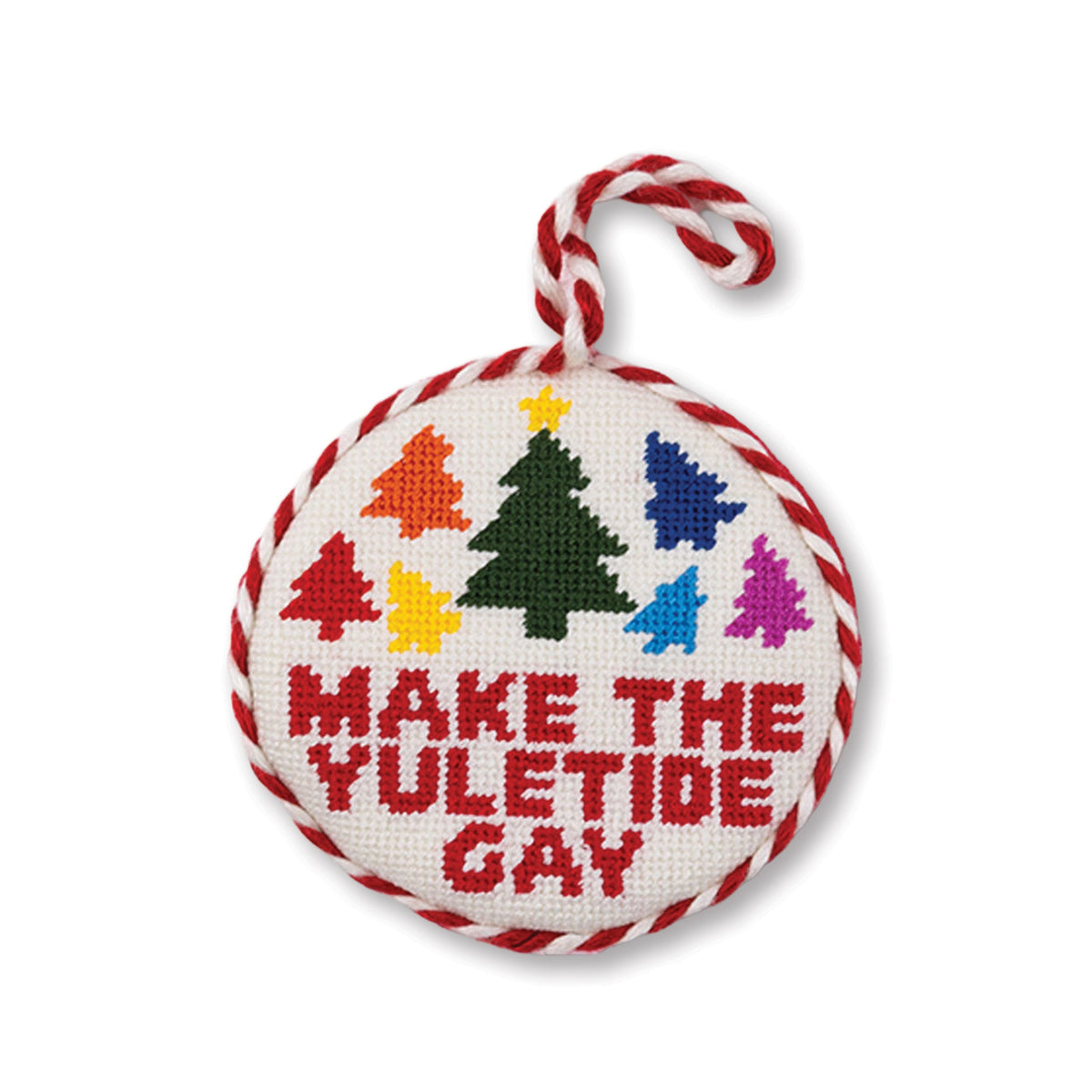 Needlepoint Ornament - Yuletide Gay