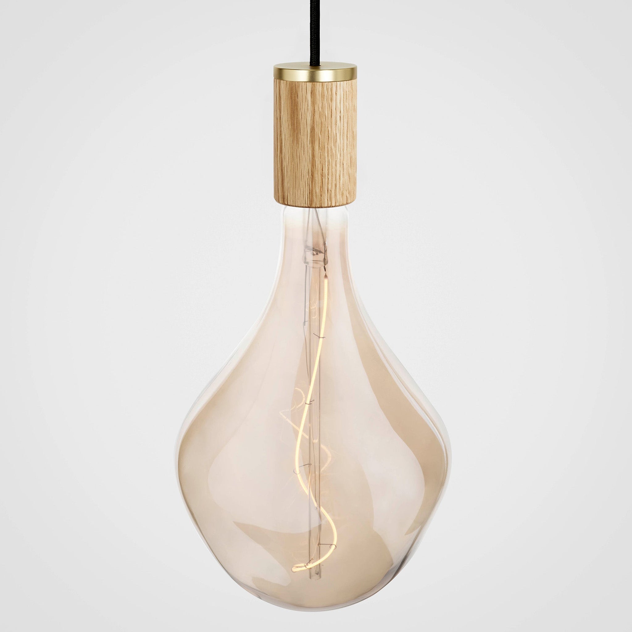 Nine Pendant in Oak + Voronoi II