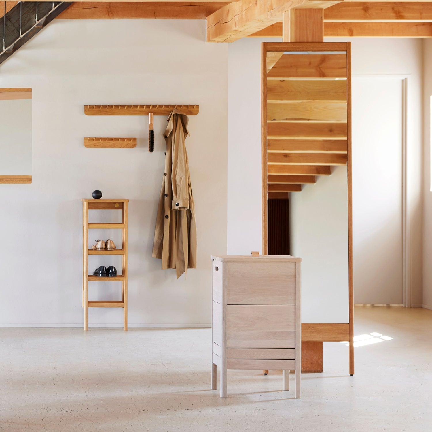 A Line Mirror - Oak