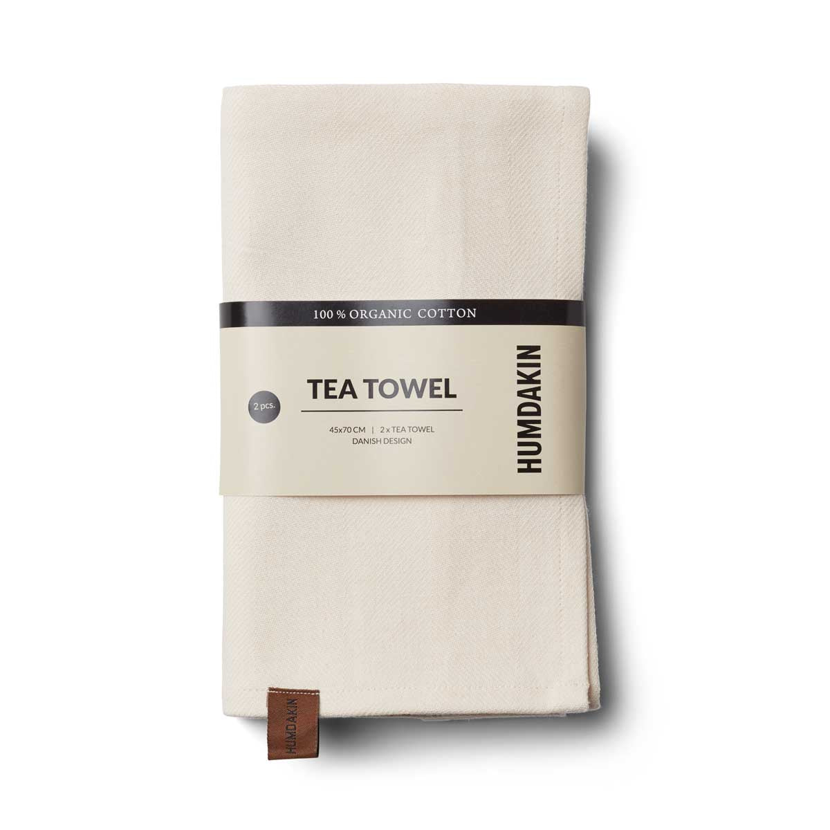 HUMDAKIN Organic tea towel - 2 pack Organic textiles 029 Shell