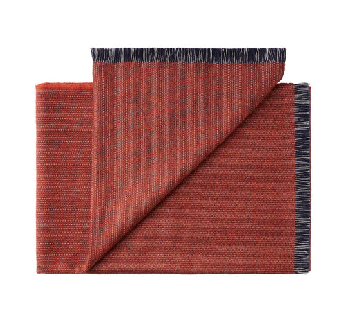 Silkeborg Uldspinderi Pine 130x200 cm Throw 1667 Blue Terracotta