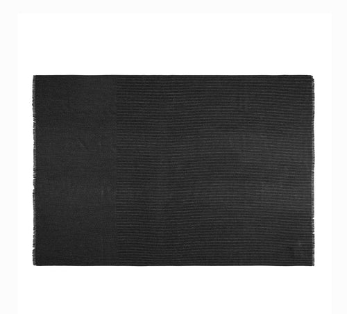 Silkeborg Uldspinderi Pine 130x200 cm Throw Black and White 6600