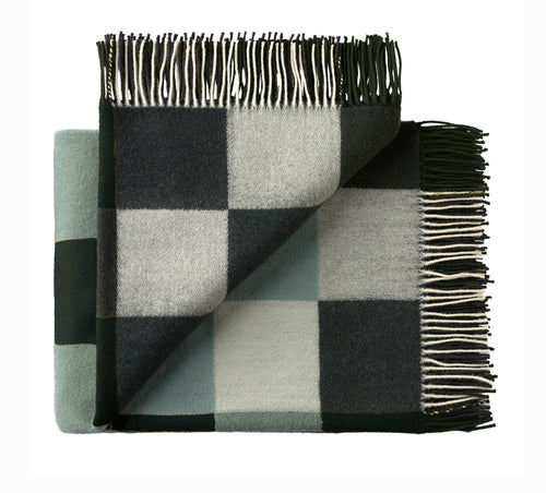 Silkeborg Uldspinderi Plain Beat 130x190 cm Throw 1223 Dark Greens