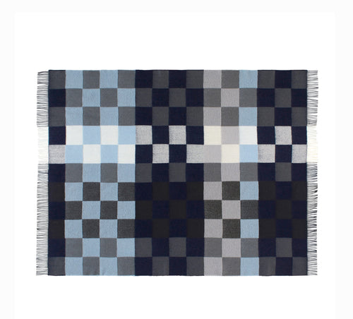 Silkeborg Uldspinderi Plain Beat 130x190 cm Throw 1225 Muted Blues