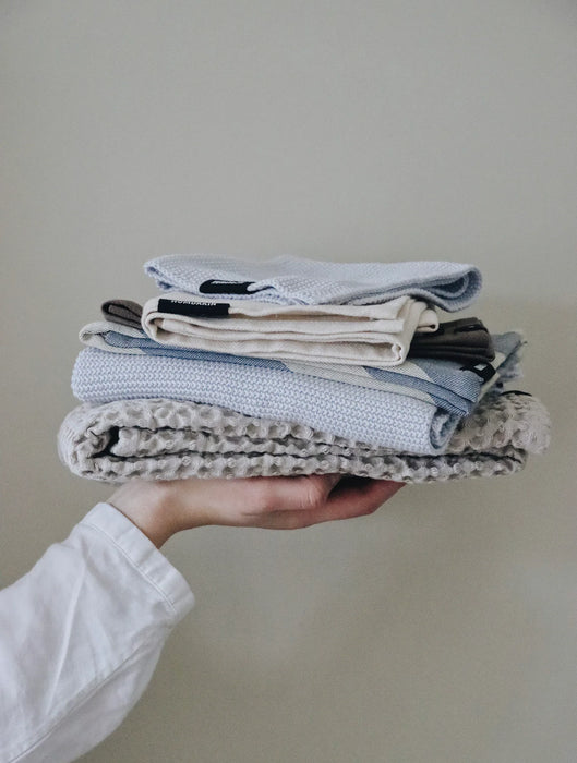 Recycled Cotton Tea Towels - 2 pack - Blue Candy