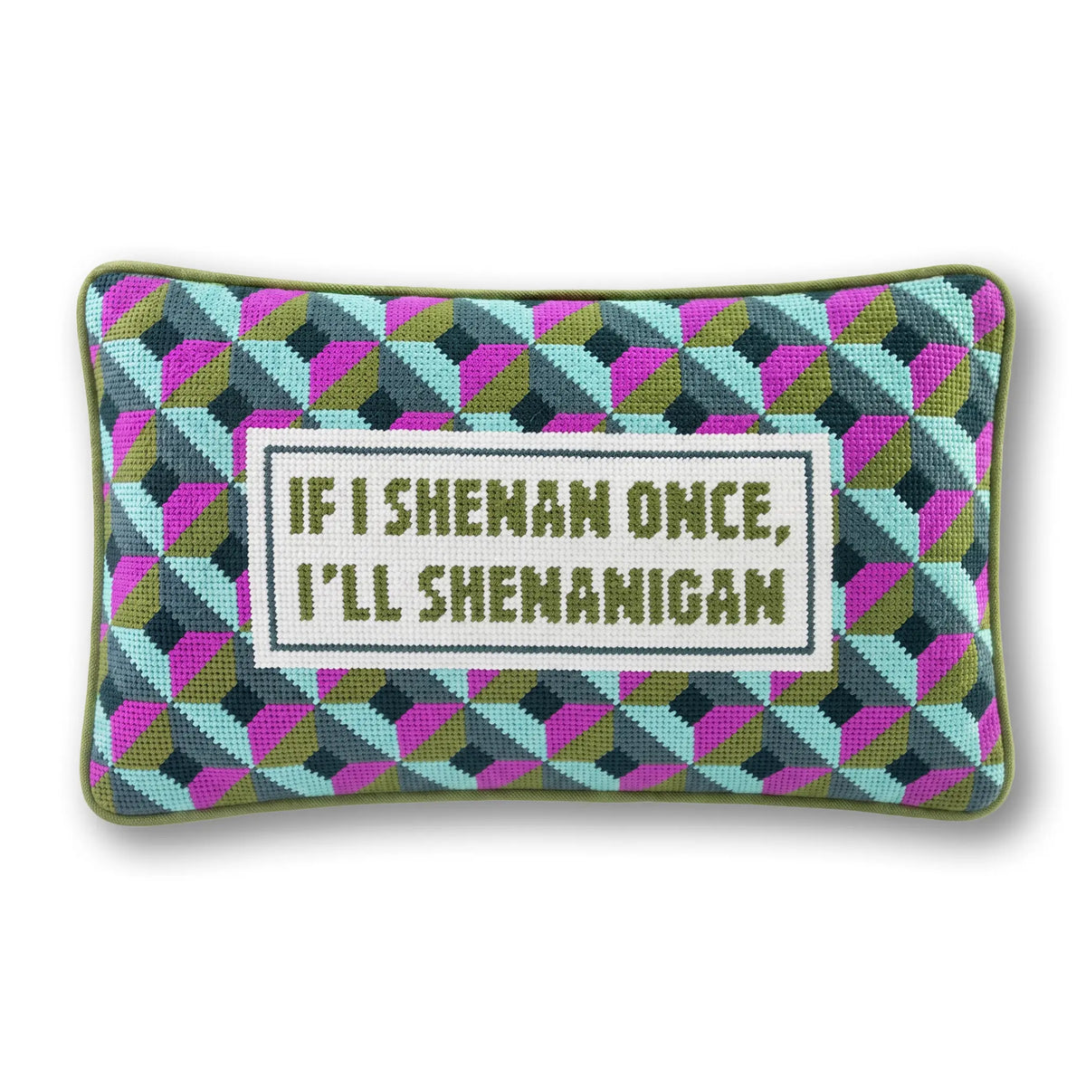Shenanigans Needlepoint Pillow