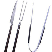 Laguiole en Aubrac Handcrafted 3-Piece Barbecue Serving Set with Wenge Wood Handles
