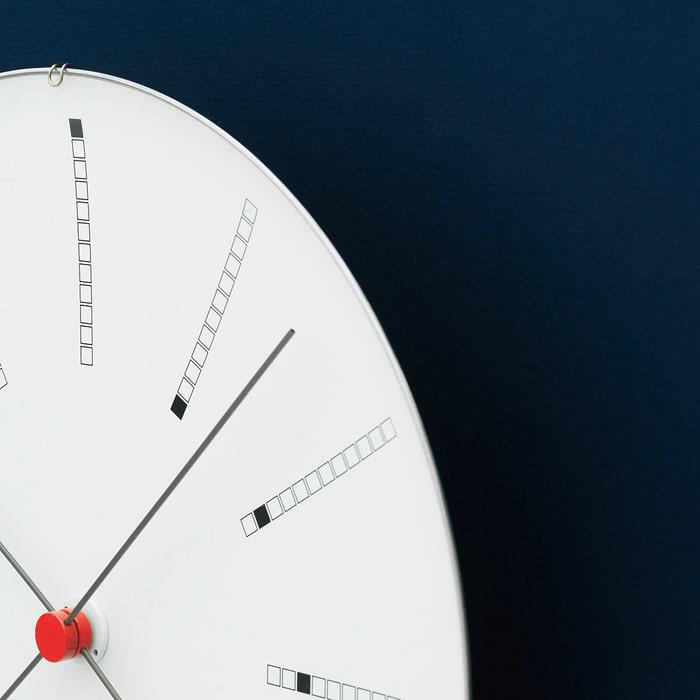 Arne Jacobsen Bankers Wall Clock, White, Extra Large, Ø: 18.9"