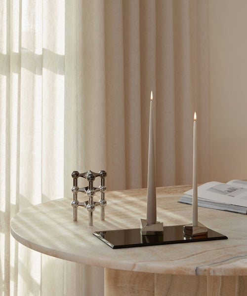 Reflect Candle Holder, Large, Chrome, STOFF Nagel