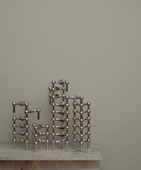 Candle Holder - Chrome - Set of 3