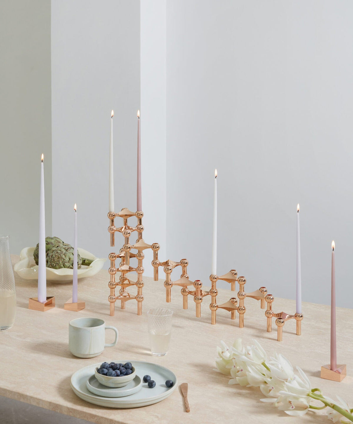 Taper Candle by Ester & Erik - Soft Rose - Set of 6