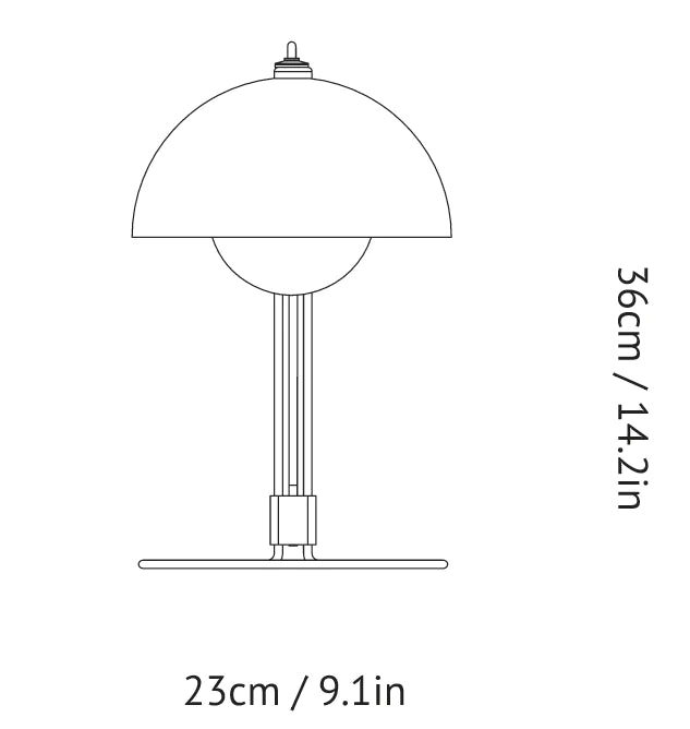 Flowerpot Arc Table Lamp