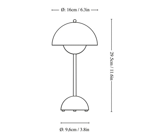 Flowerpot Portable Lamp, &Tradition