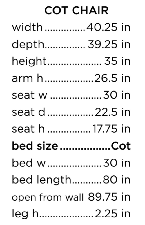 Fantasy Sleeper Cot Size