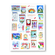 Ski Resort Collection Matchbook Art Print
