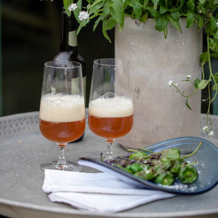 Holmegaard Bouquet Beer Glass, Clear, 17.9 Oz, 6 Pcs.