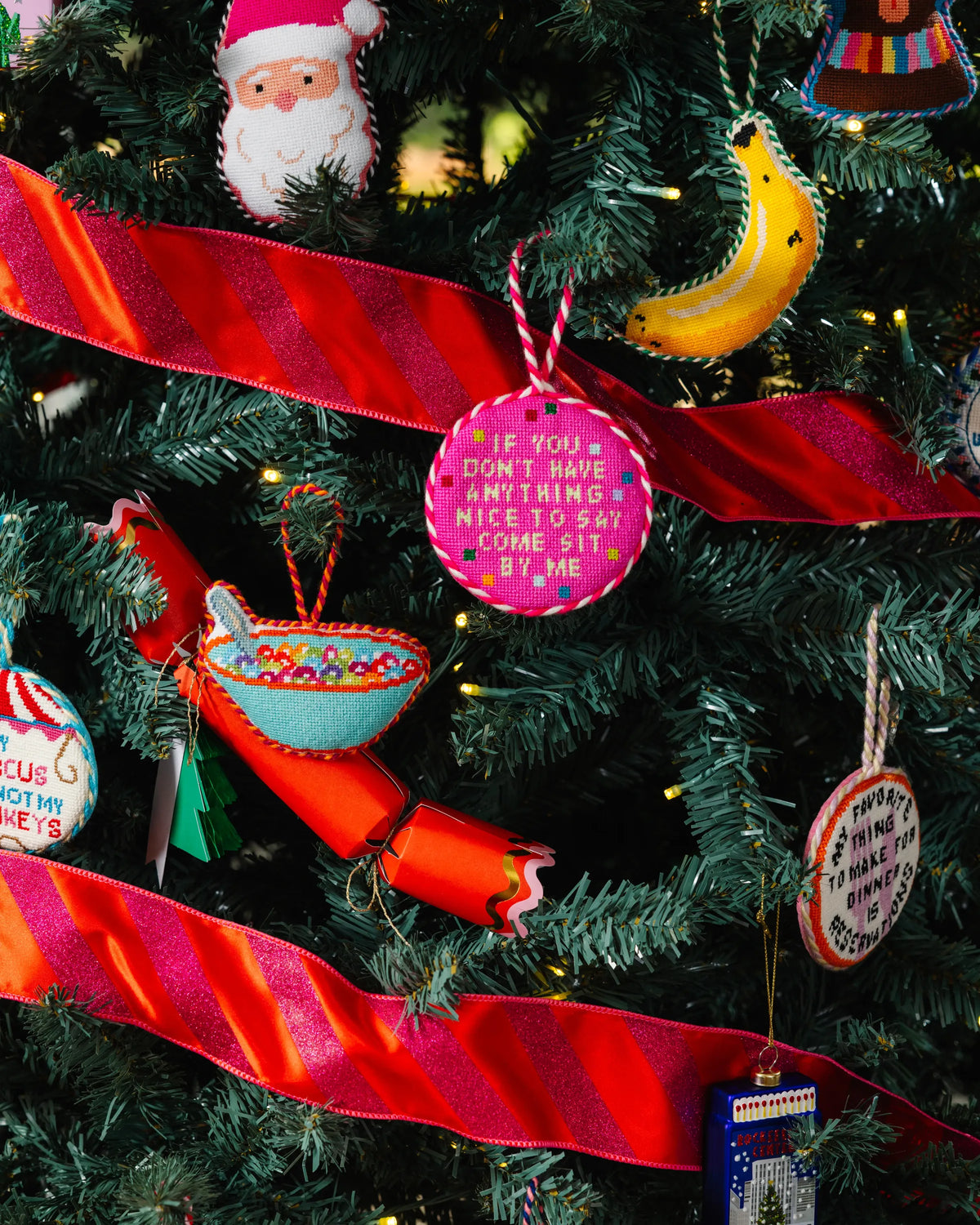 Needlepoint Icon Ornament - Rainbow Cereal