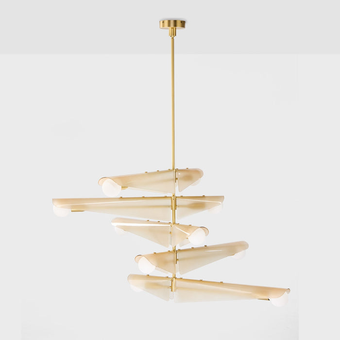 Sycamore Chandelier 5 Tiers in Dusk Pink