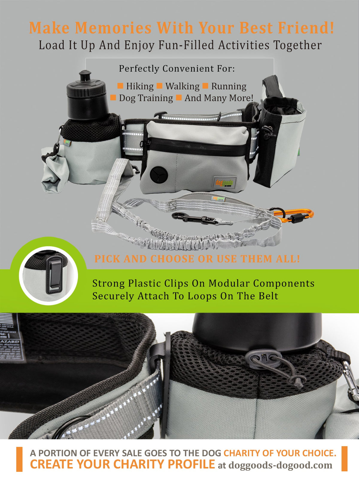 Dog Leash Fanny Pack (The Everything Leash) by DogGoods ™