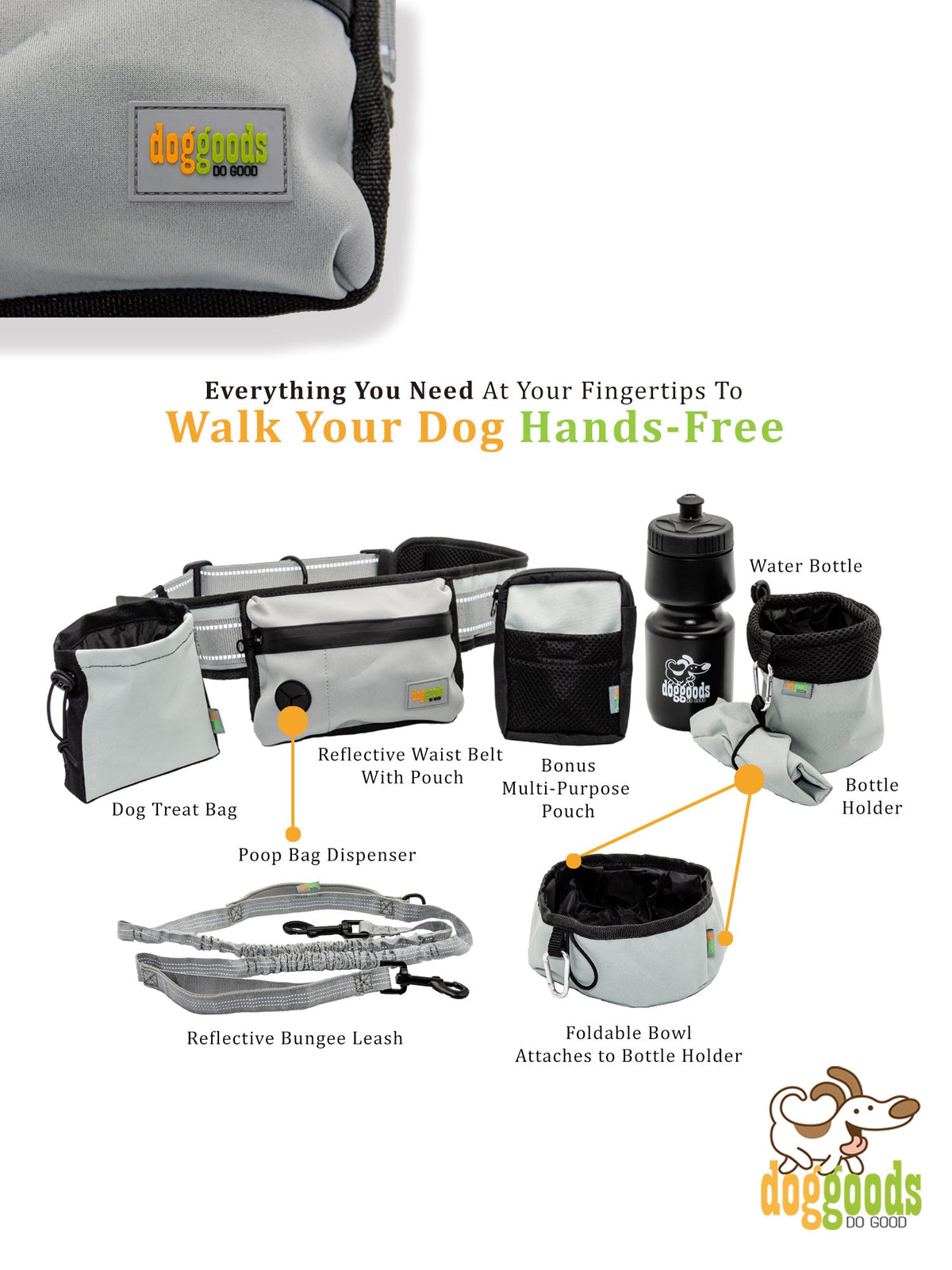 Dog Leash Fanny Pack (The Everything Leash) by DogGoods ™