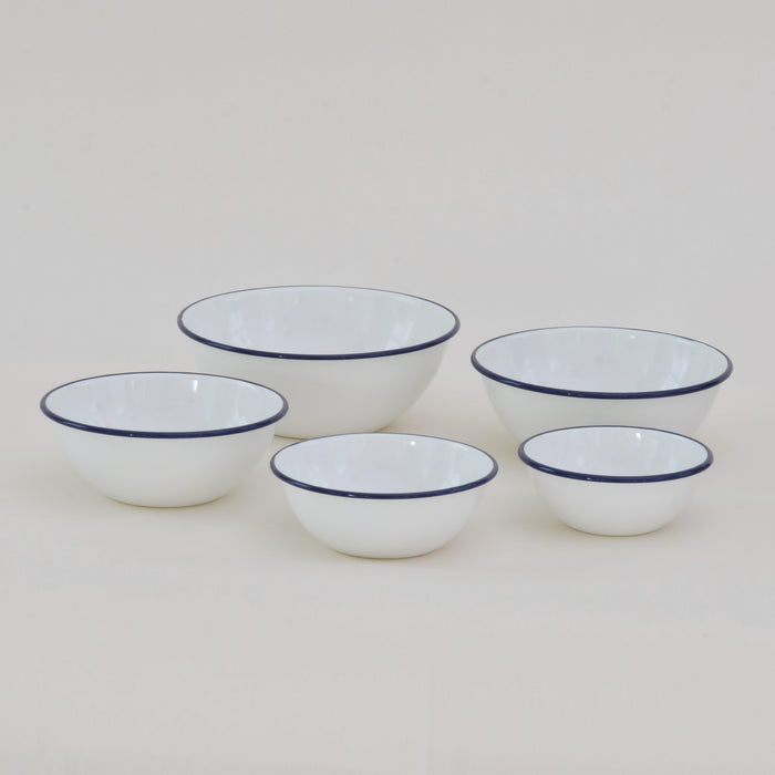 Tsukiusagi-jirushi - Set of 5 enamel nesting bowls