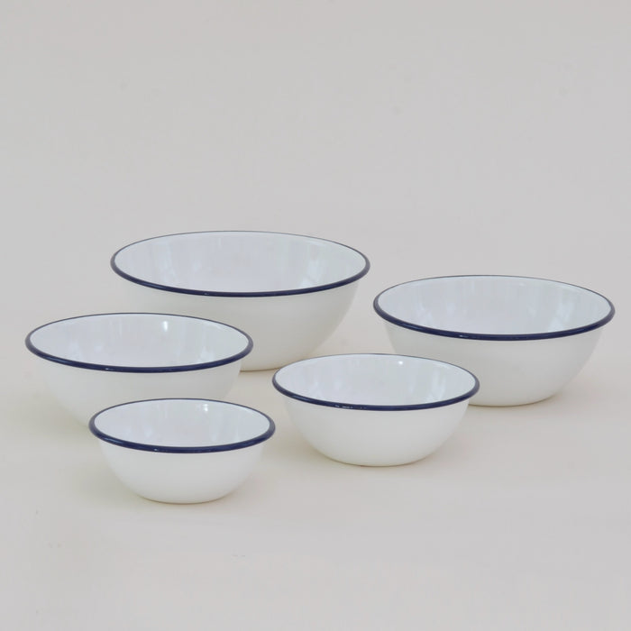 Tsukiusagi-jirushi - Set of 5 enamel nesting bowls