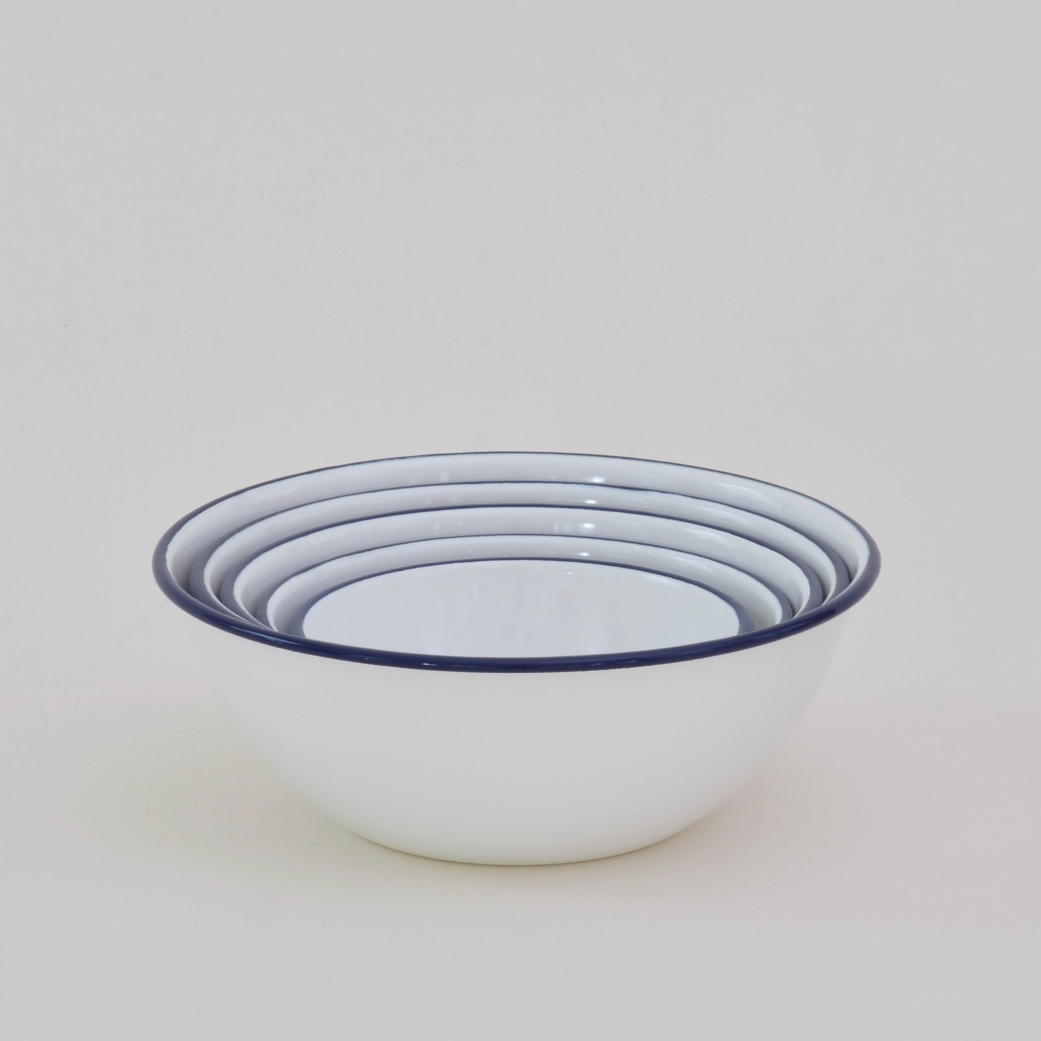 Tsukiusagi-jirushi - Set of 5 enamel nesting bowls