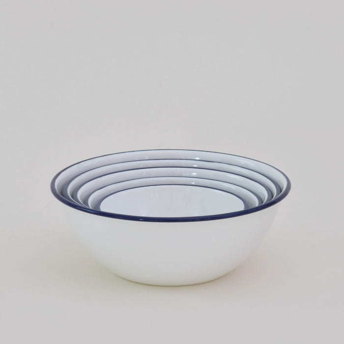 Tsukiusagi-jirushi - Set of 5 enamel nesting bowls