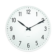 Arne Jacobsen Station Wall Clock, White, Extra Large, Ø: 18.9"