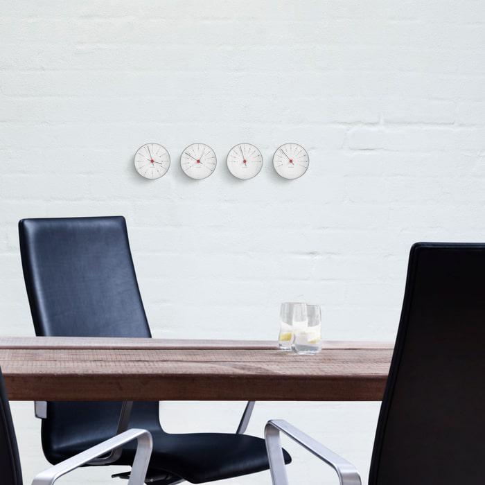 Arne Jacobsen Bankers Thermometer, White, Ø: 4.7"