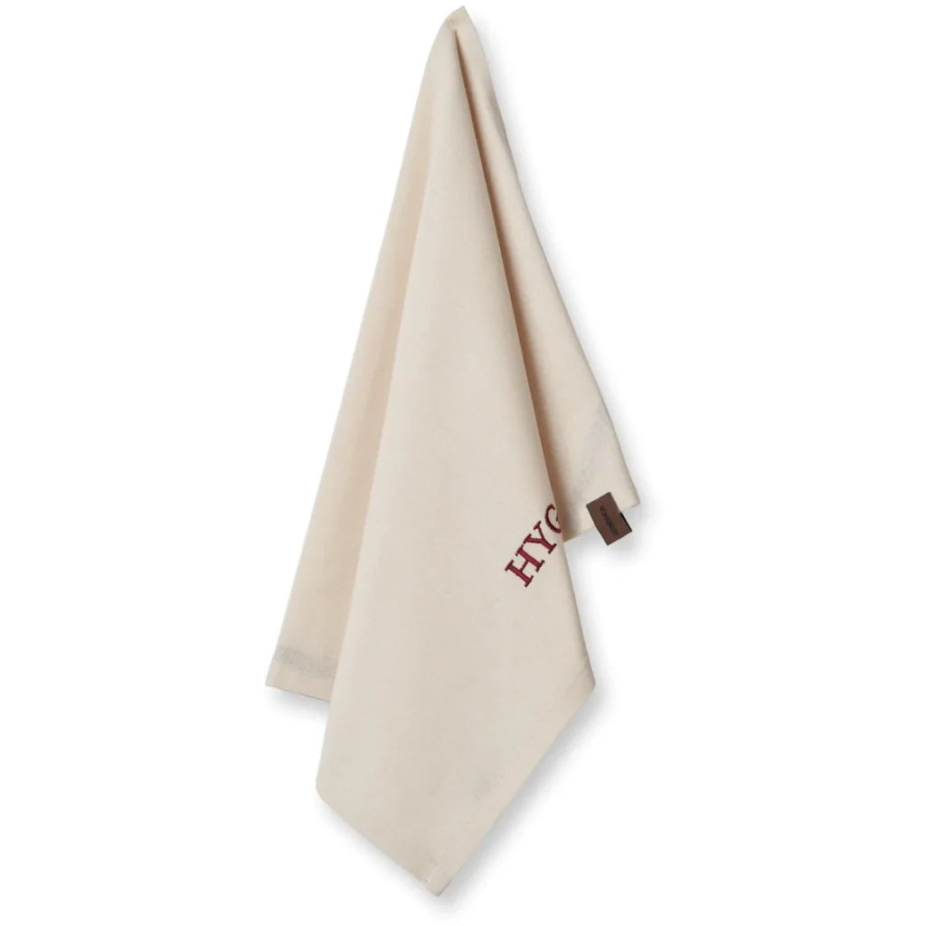 Hygge Embroidered Tea Towel - Shell - 2 pack