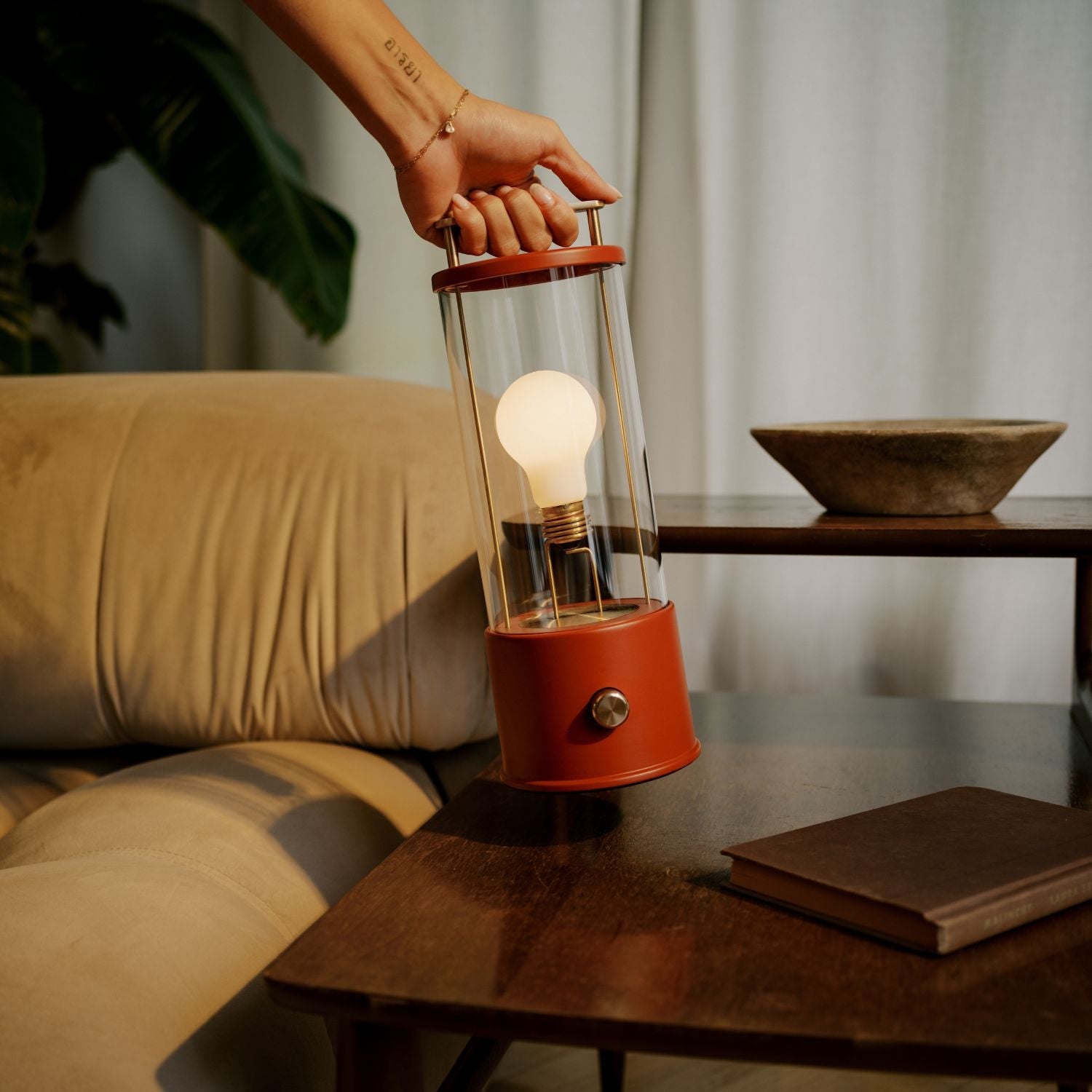 The Muse Portable Lamp in Pomona Red - Set of 2