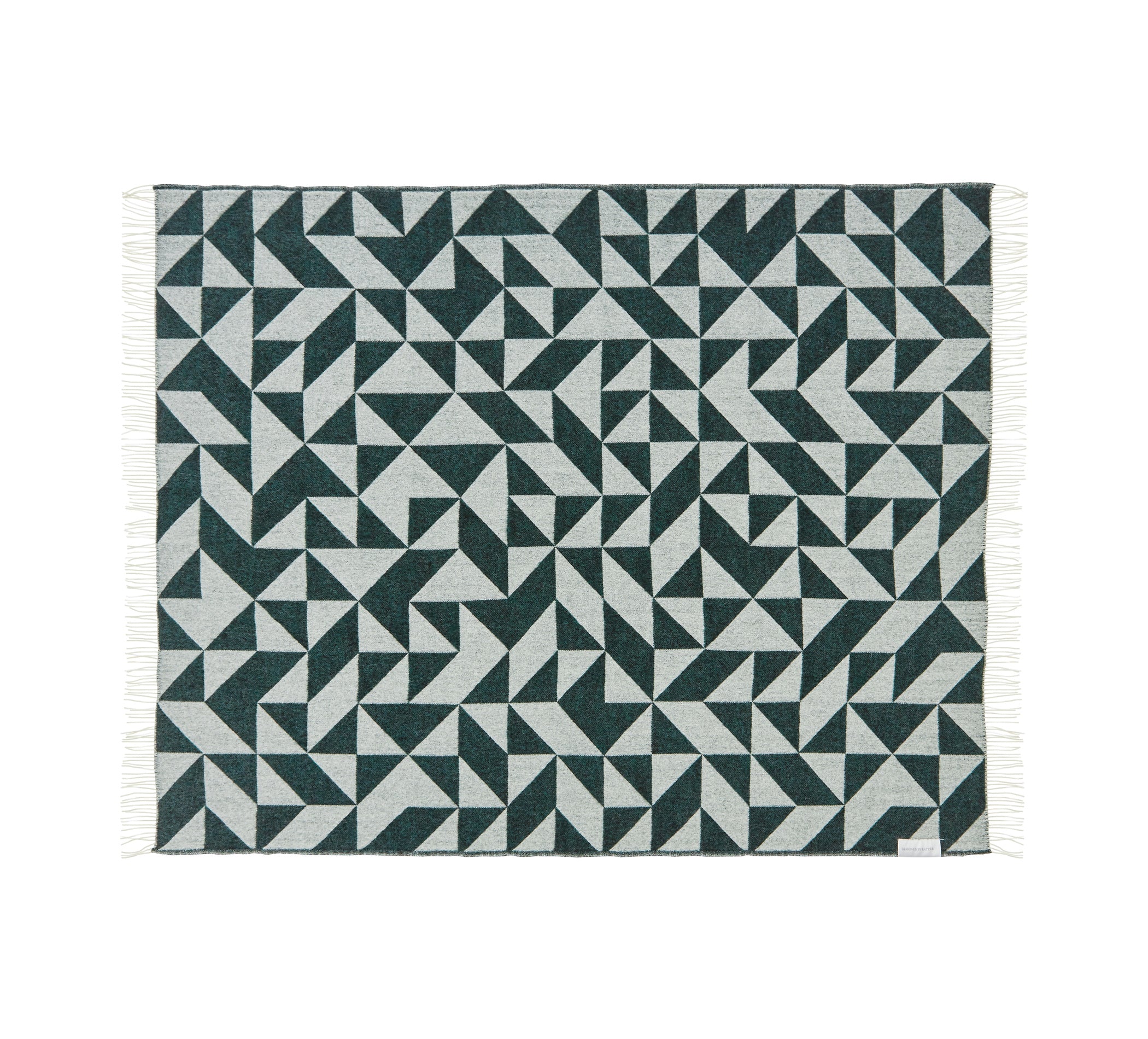 Silkeborg Uldspinderi Twist a Twill Throw 130x190 cm Throw 1160 Petrol Green