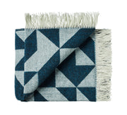 Silkeborg Uldspinderi Twist a Twill Throw 130x190 cm Throw 1160 Petrol Green