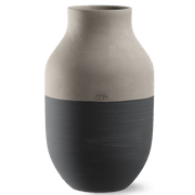 Kähler Omaggio Circulare Vase, Anthracite Grey, H: 12.2"