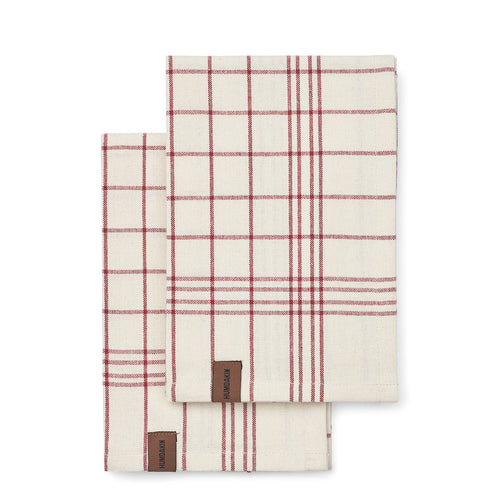 Humdakin Christmas Tea Towels 2 Pack - Maroon