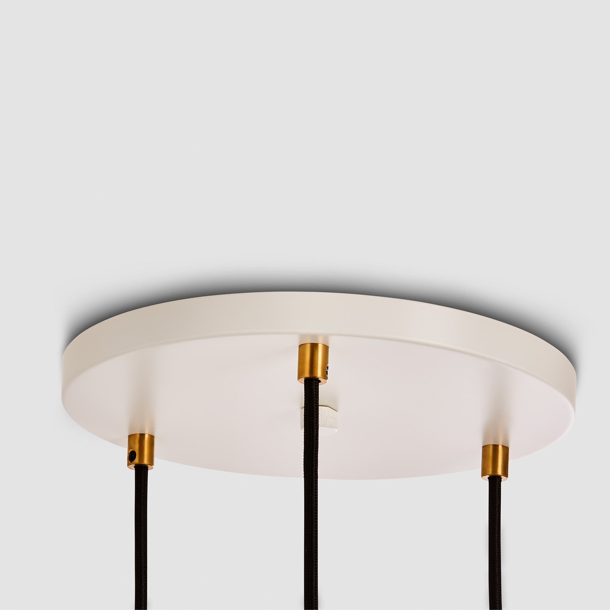 Triple Pendant in Oak - White Canopy