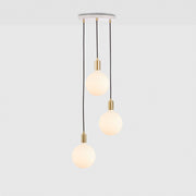 Triple Pendant in Brass + Sphere IV