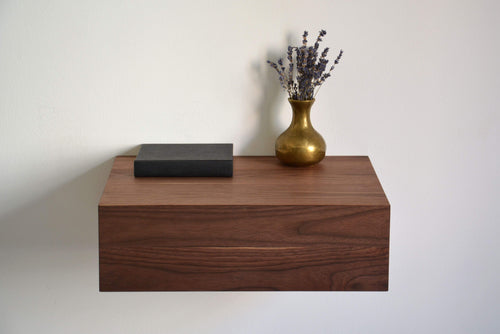 Minimalist Walnut Floating Nightstand