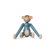 Kay Bojesen Vintage Monkey, Mini, Blue, H: 3.7"