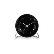 Arne Jacobsen City Hall Table Clock, Ø: 4.3", Black