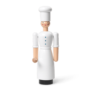 Kay Bojesen Cook Girl, White, H: 6.9"