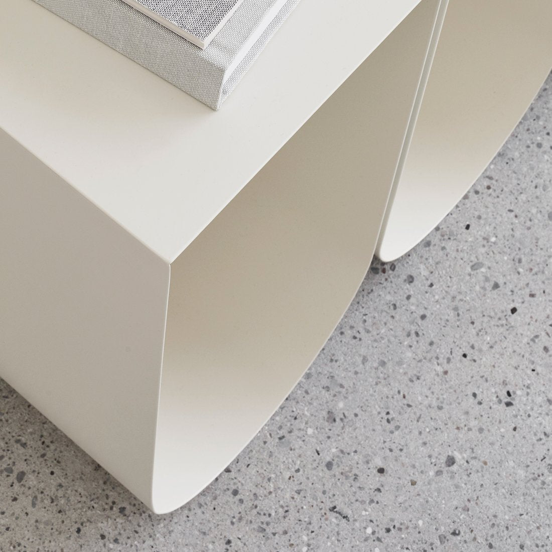 kristina dam studio small beige side table bedside table danish design
