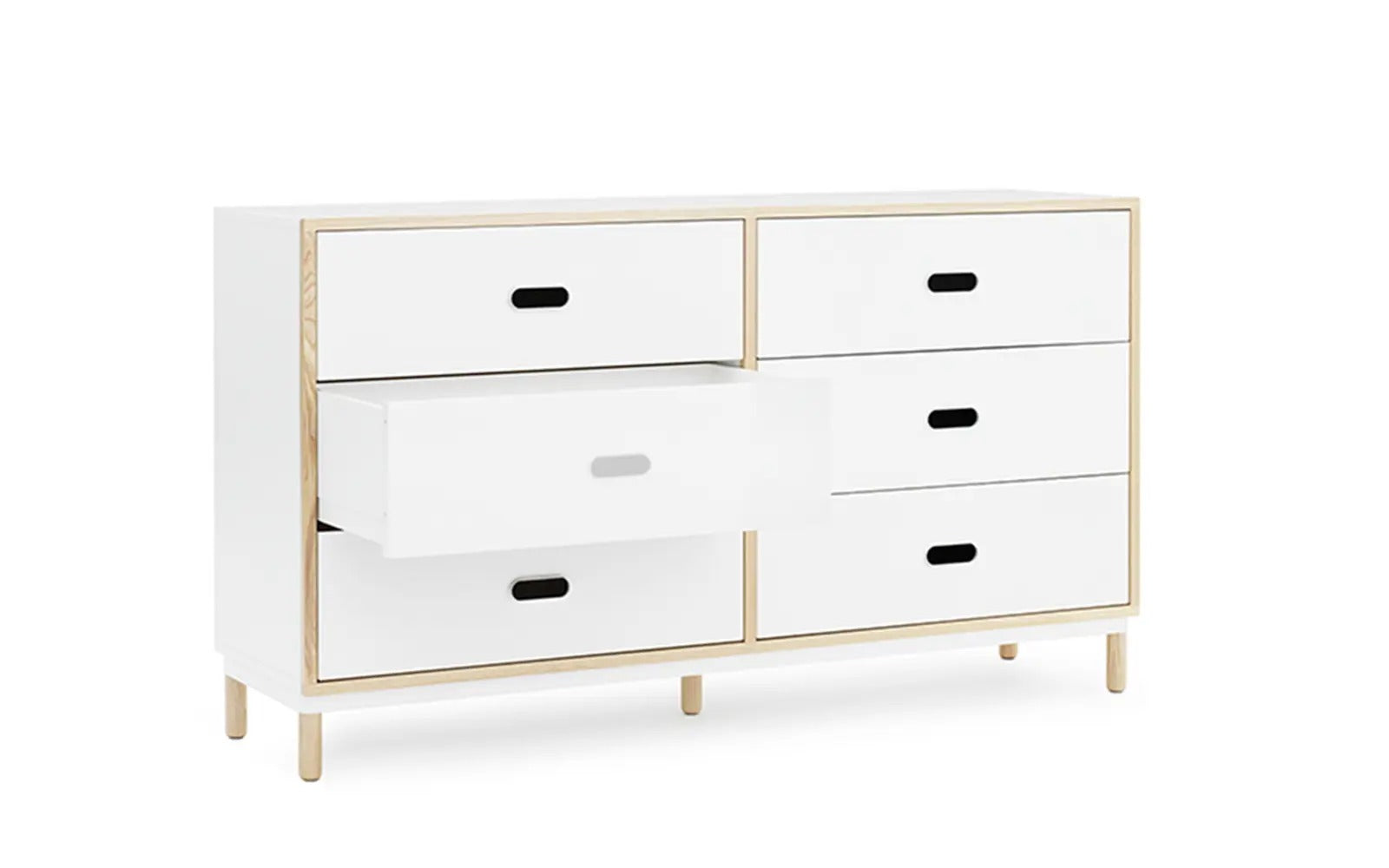Kabino Dresser w. 6 Drawers White