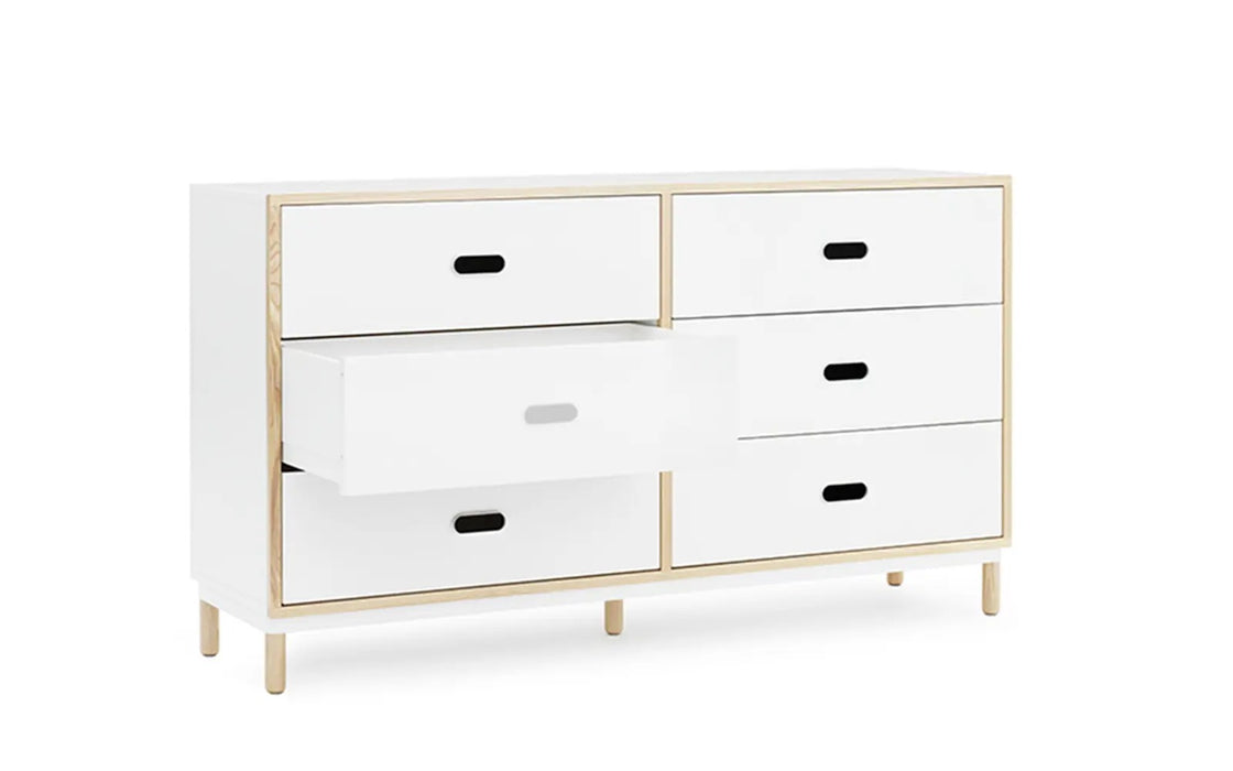 Kabino Dresser w. 6 Drawers White