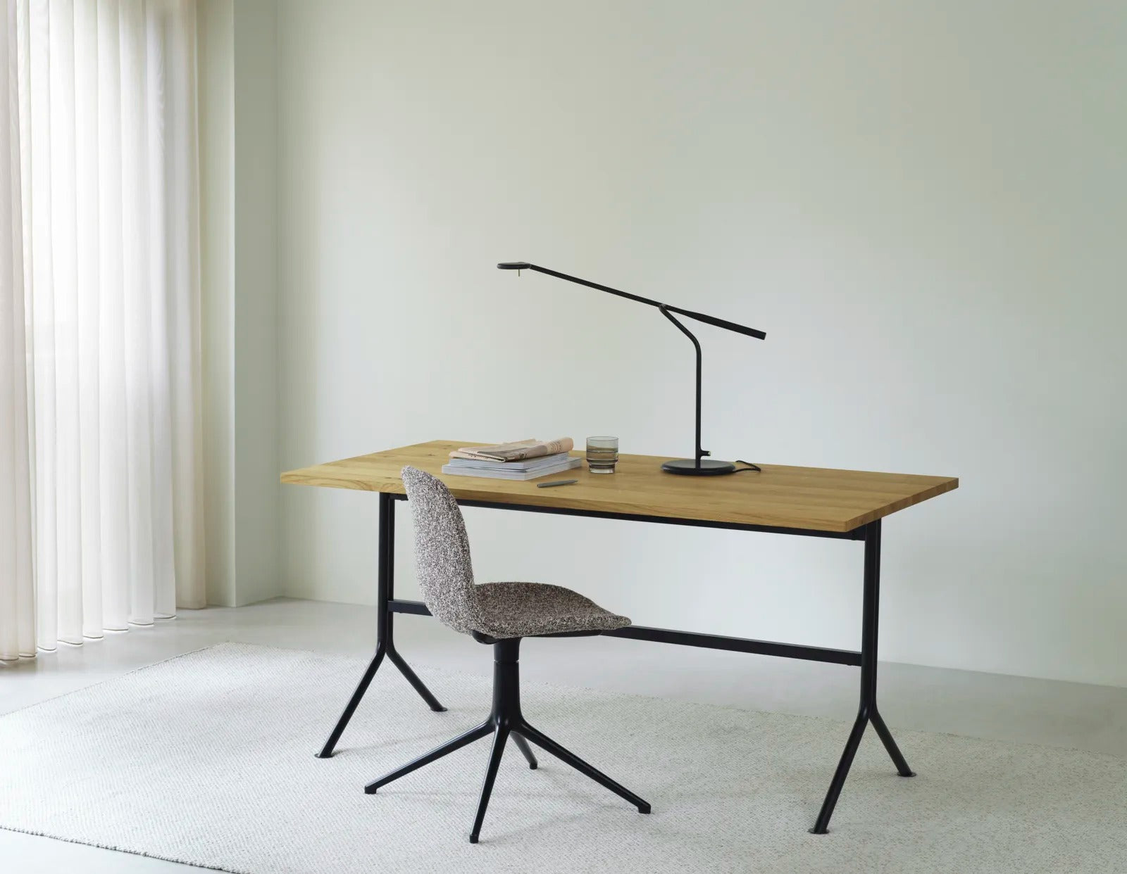 Kip Desk Black Steel