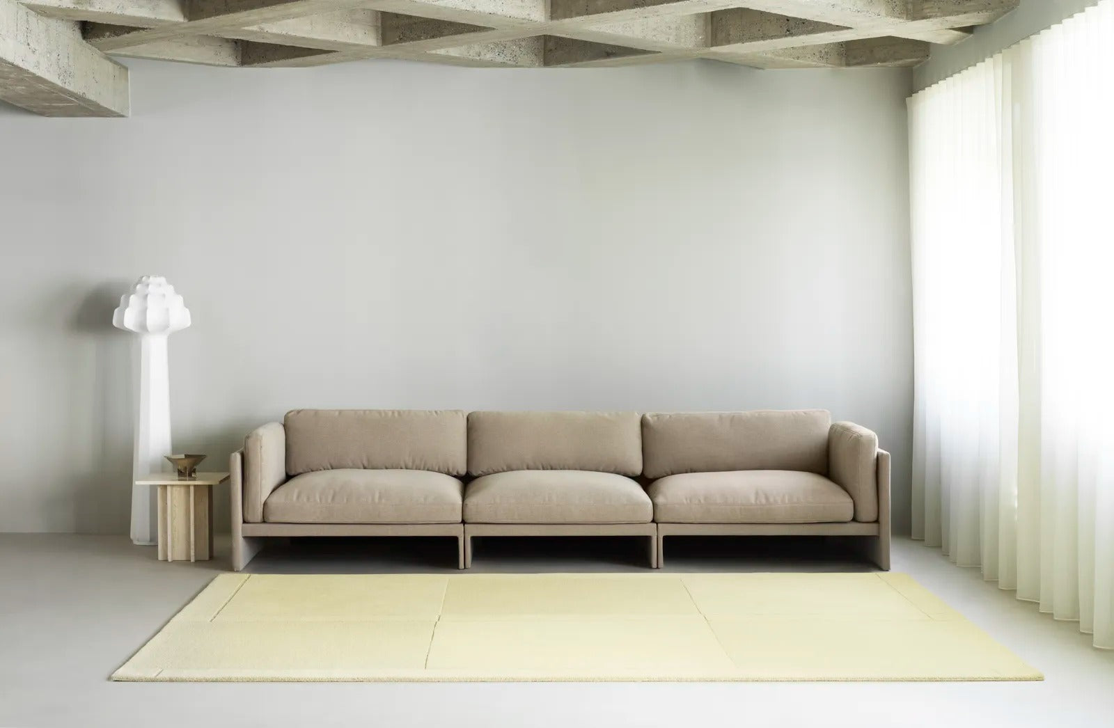Level Rug Ø280 cm Warm Grey